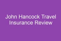 John hancock gold travel insurance